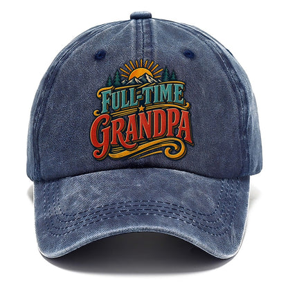 Full Time Grandpa Retired Living Classic Cap – Twilight Navy