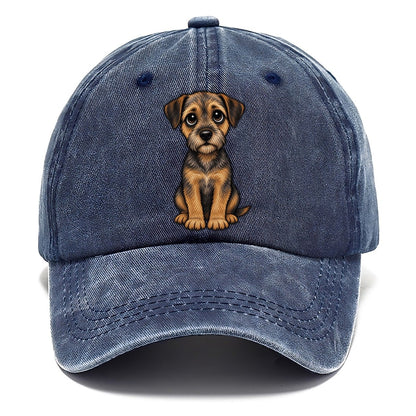 Border Terrier Sitting Sweetheart Classic Cap – Twilight Navy