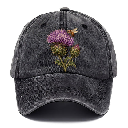 Thistle Bud And Honeybee Pastimes Companions Classic Cap – Graphite