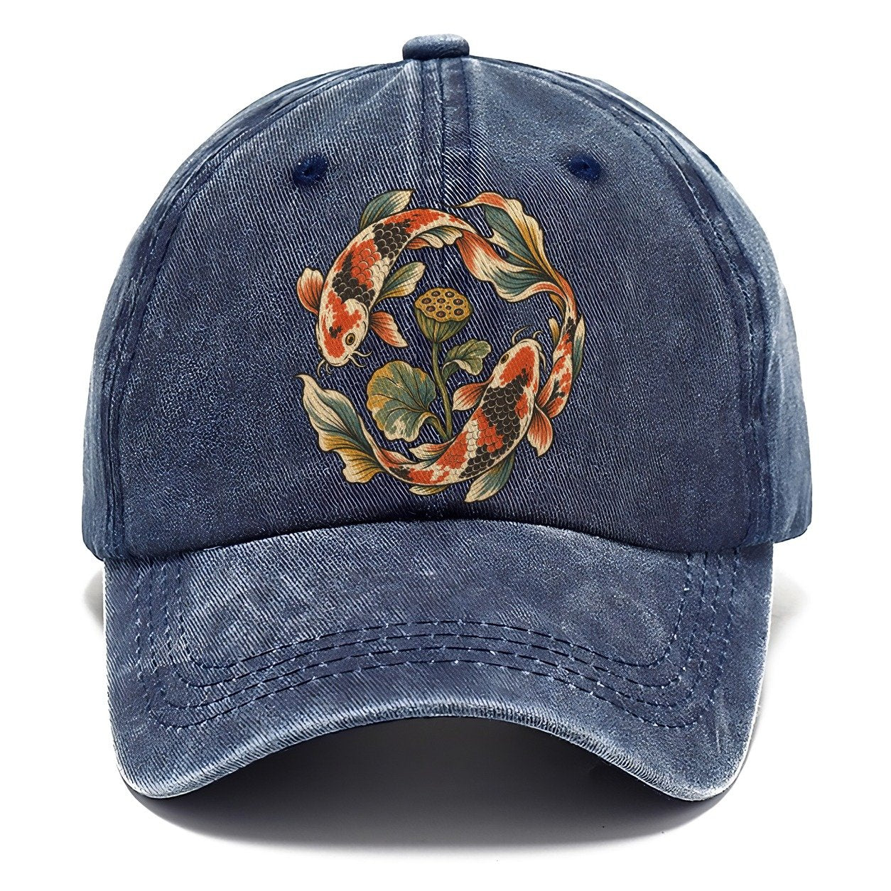 Koi Around Lotus Seedpod Gentle Wild Classic Cap – Twilight Navy