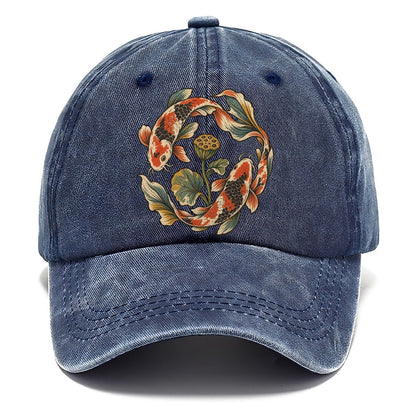 Koi Around Lotus Seedpod Gentle Wild Classic Cap – Twilight Navy