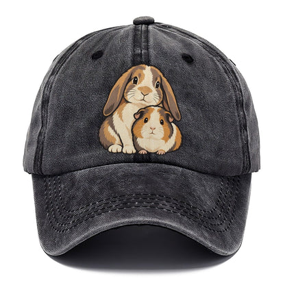 Rabbit And Guinea Pig Small Pet Logos Classic Cap – Graphite