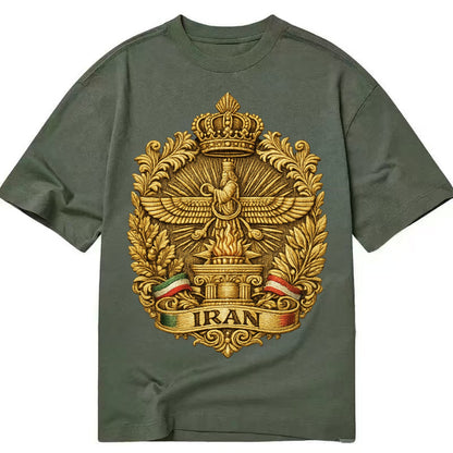 Iran Fire Temple Emblem - Classic T-shirt – Army Green