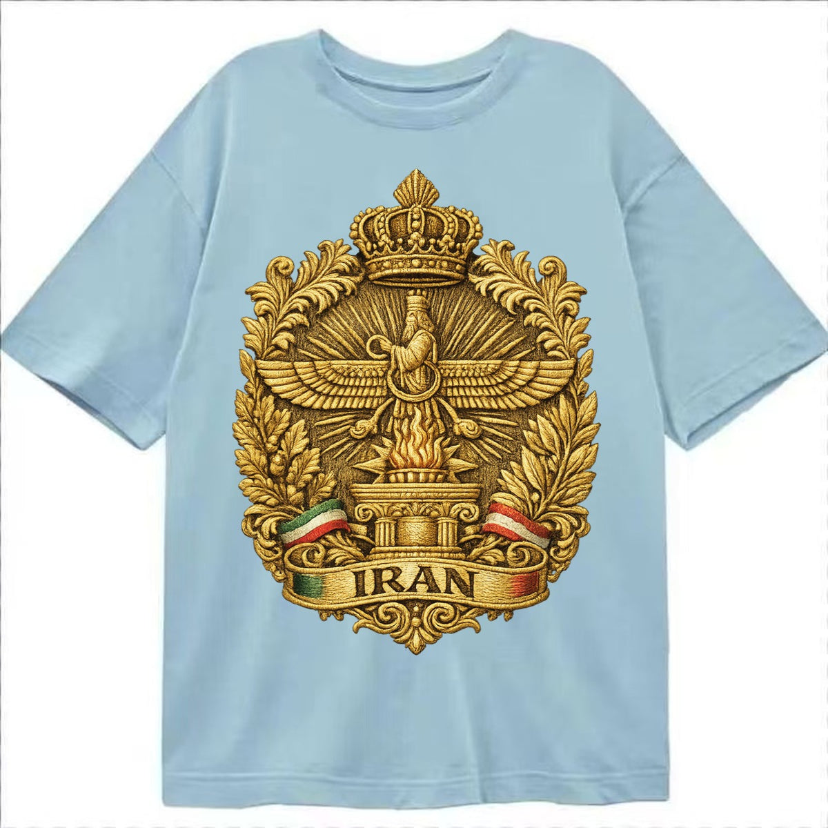 Iran Fire Temple Emblem - Classic T-shirt – Light Blue