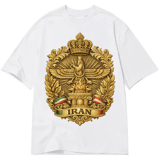Iran Fire Temple Emblem - Classic T-shirt – White