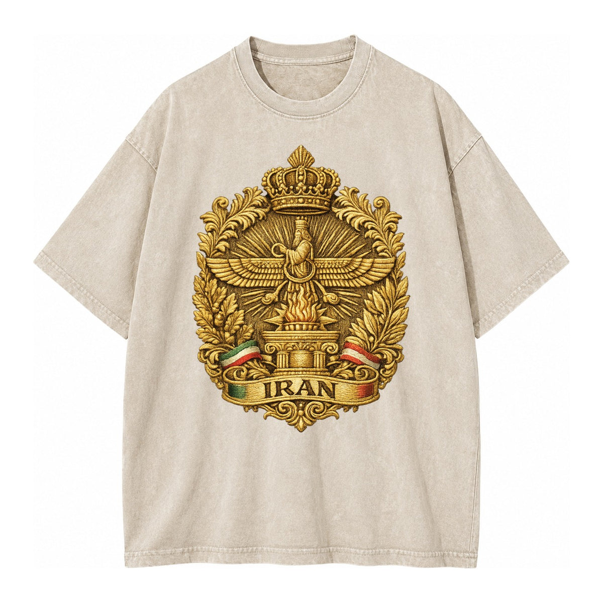 Iran Fire Temple Emblem - Vintage T-shirt – Off White