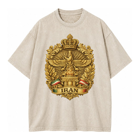 Iran Fire Temple Emblem - Vintage T-shirt – Off White