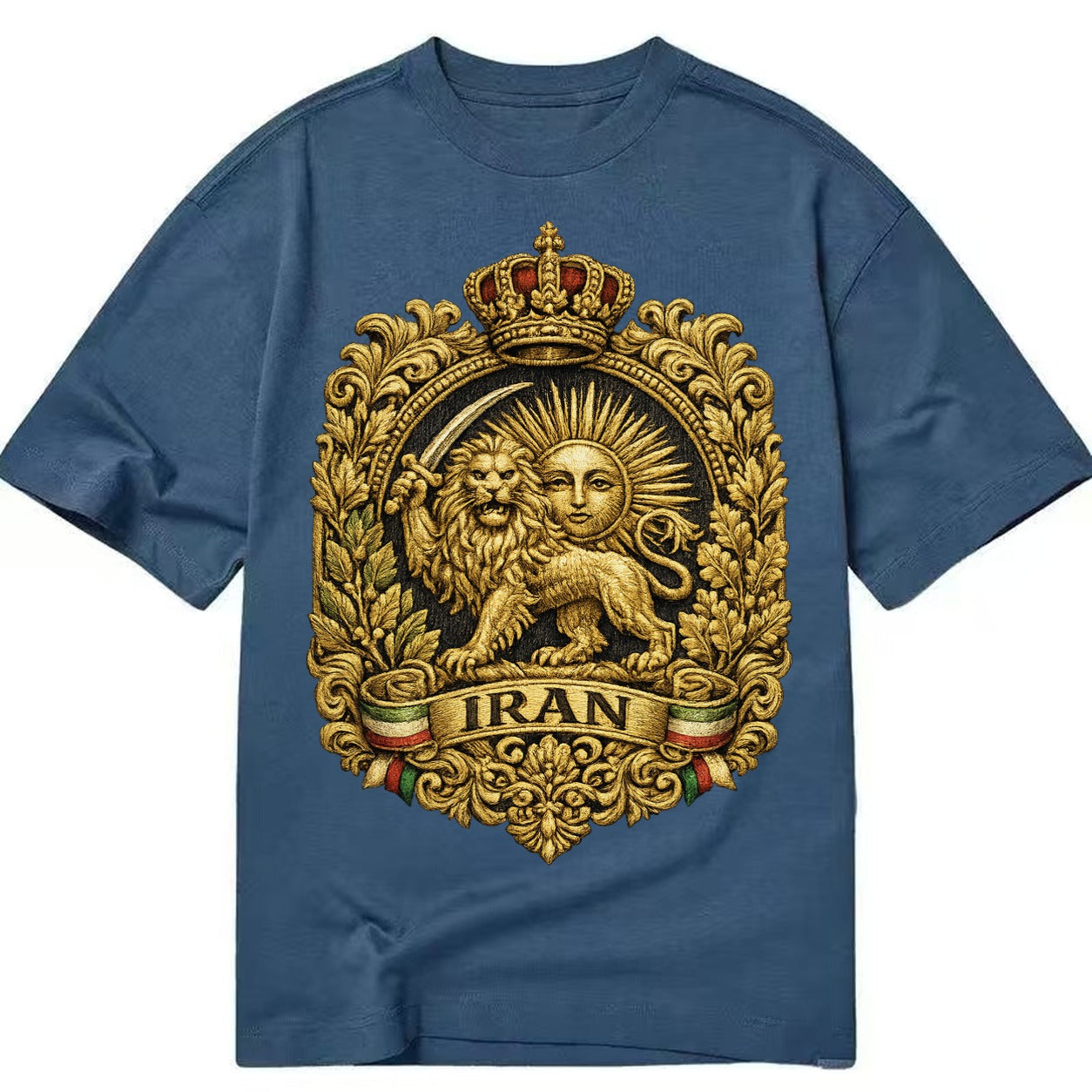 Iran Lion Sun Badge - Classic T-shirt – Twilight
