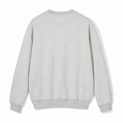 Iran Lion Sun Badge Fleece Sweatshirt – light-gray back view