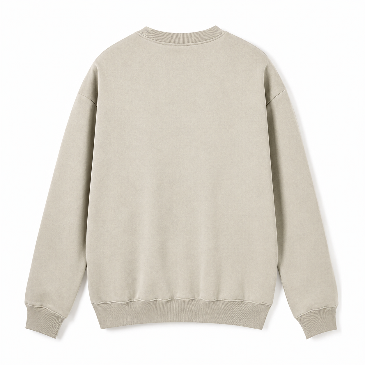 Iran Lion Sun Badge Fleece Sweatshirt – light-khaki back view