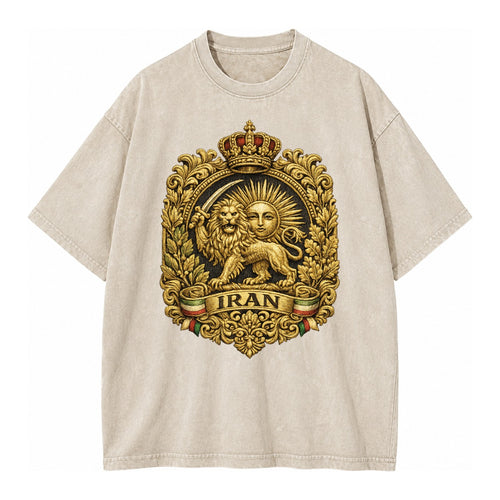 Iran Lion Sun Badge - Vintage T-shirt