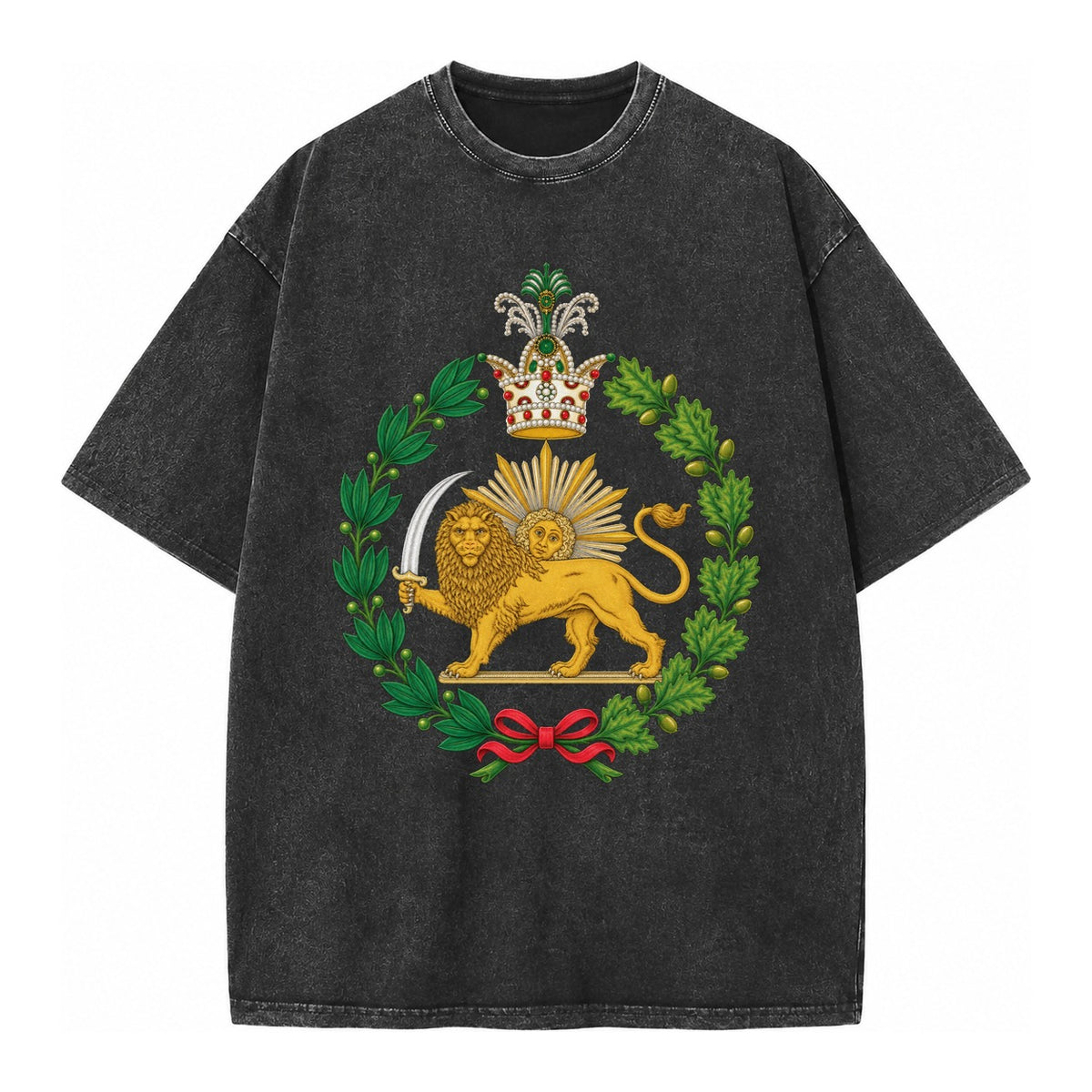 Iran Lion - Vintage T-shirt – Black