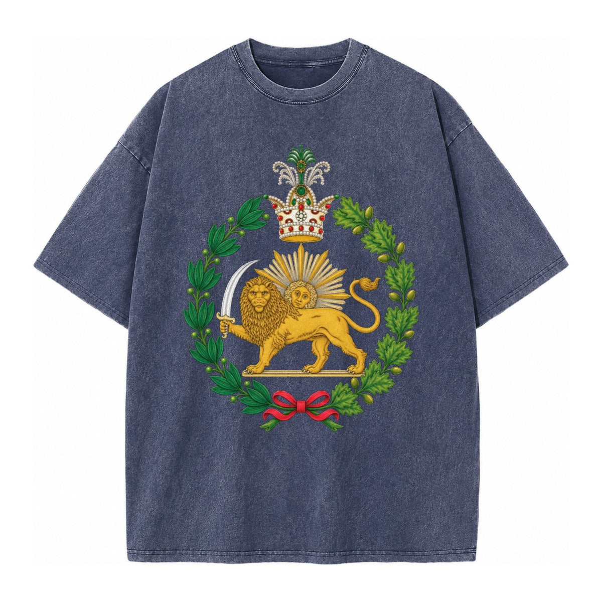 Iran Lion - Vintage T-shirt – Blue