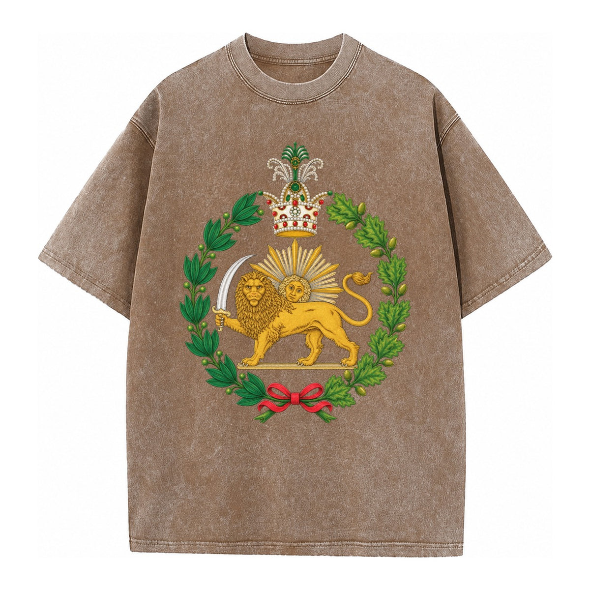 Iran Lion - Vintage T-shirt – Brown