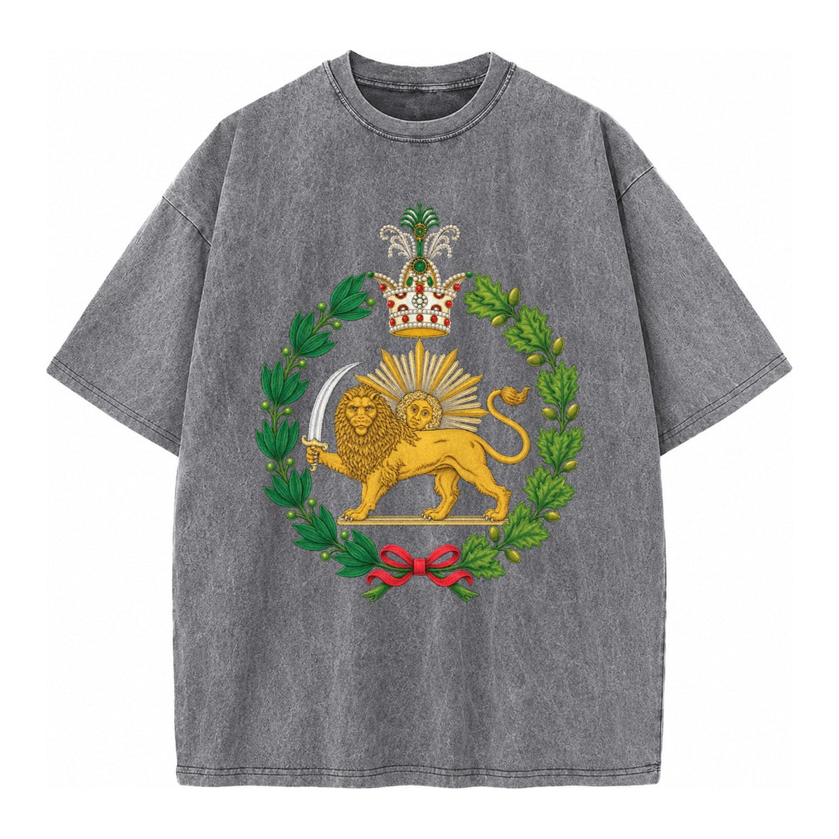 Iran Lion - Vintage T-shirt – Grey