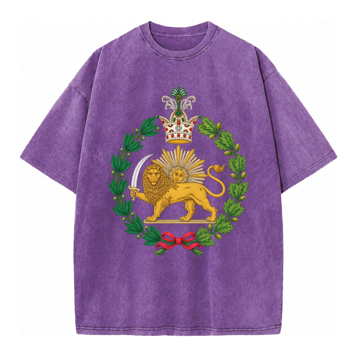 Iran Lion - Vintage T-shirt – Purple