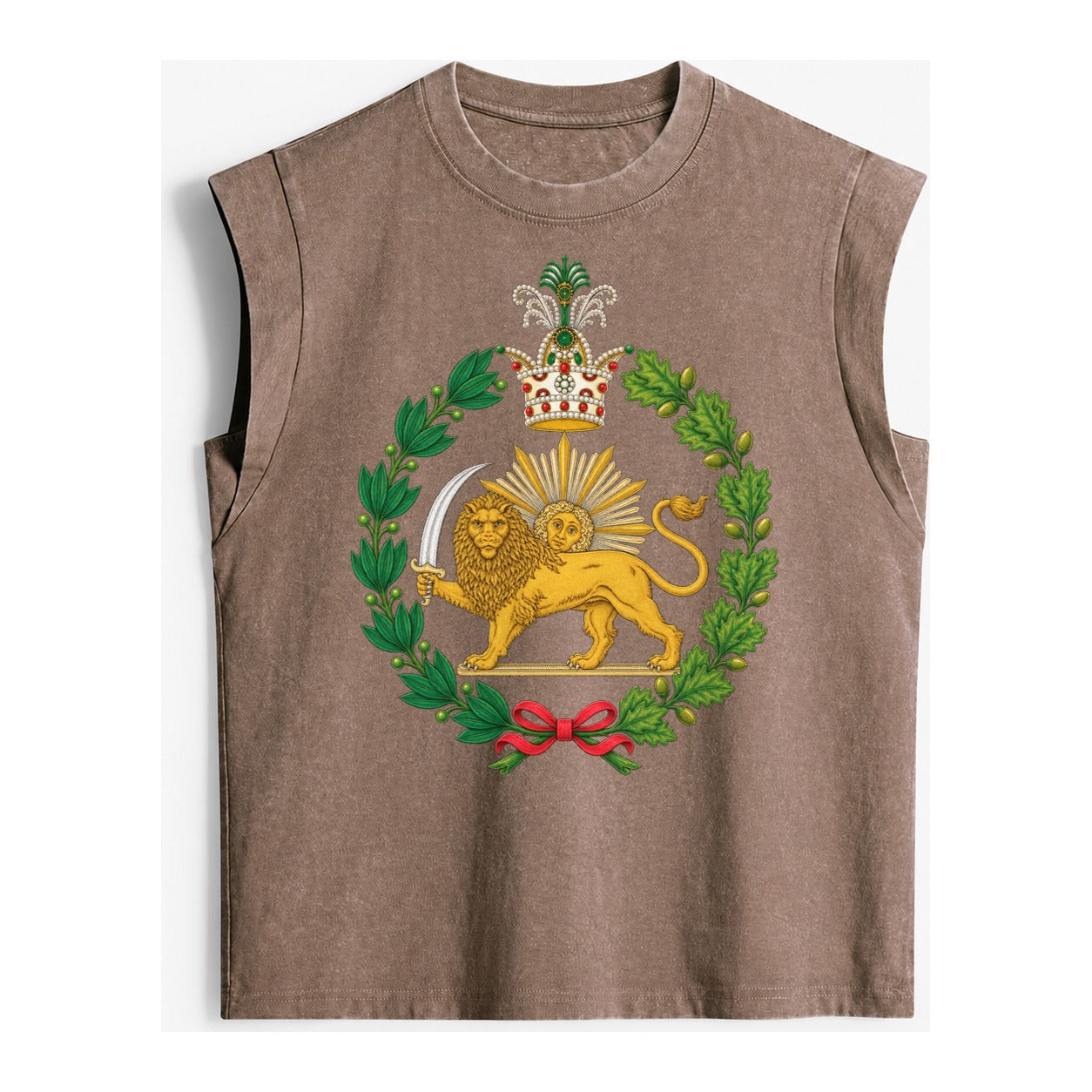 Iran Lion - Vintage Washed Tank – Brown
