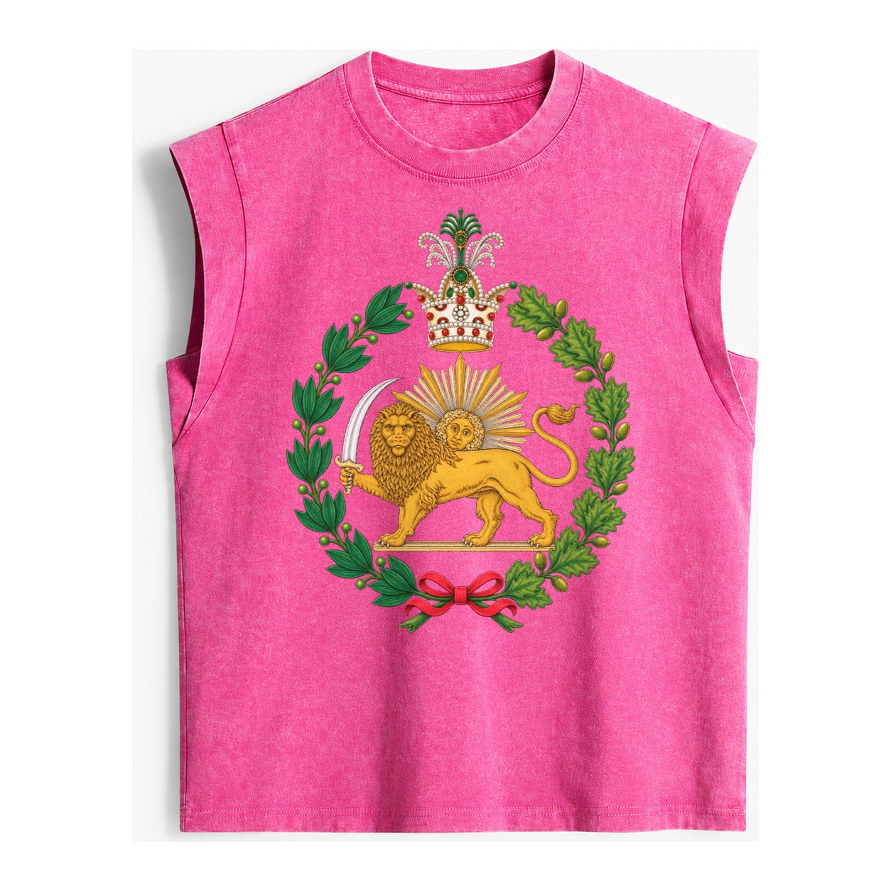 Iran Lion - Vintage Washed Tank – Pink