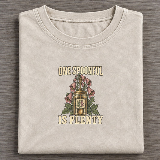 Is Plenty Botanical Warnings Vintage T-shirt – Off White