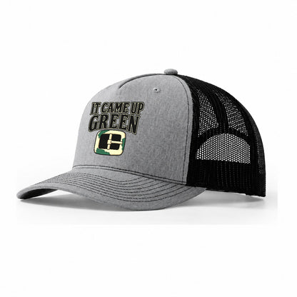 It Came Up Green Treasure Hunting Trucker Hat – Sport Grey Black