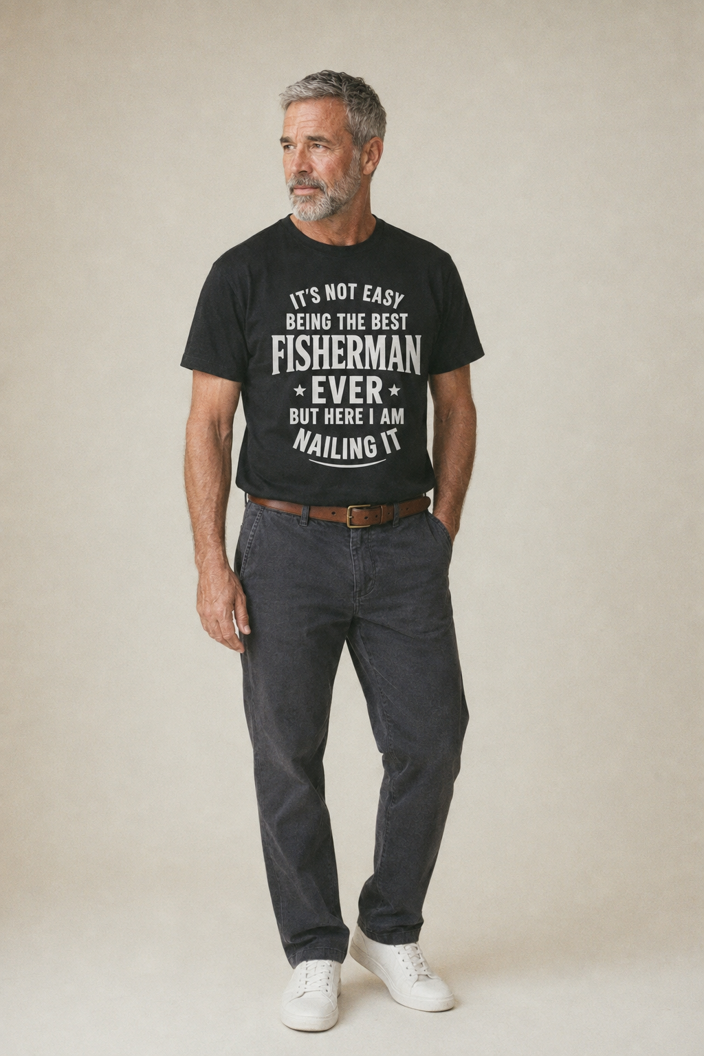 Its Not Easy Being The Best Fisherman Ever But Here I Am Nai Classic T-shirt – studio model photo