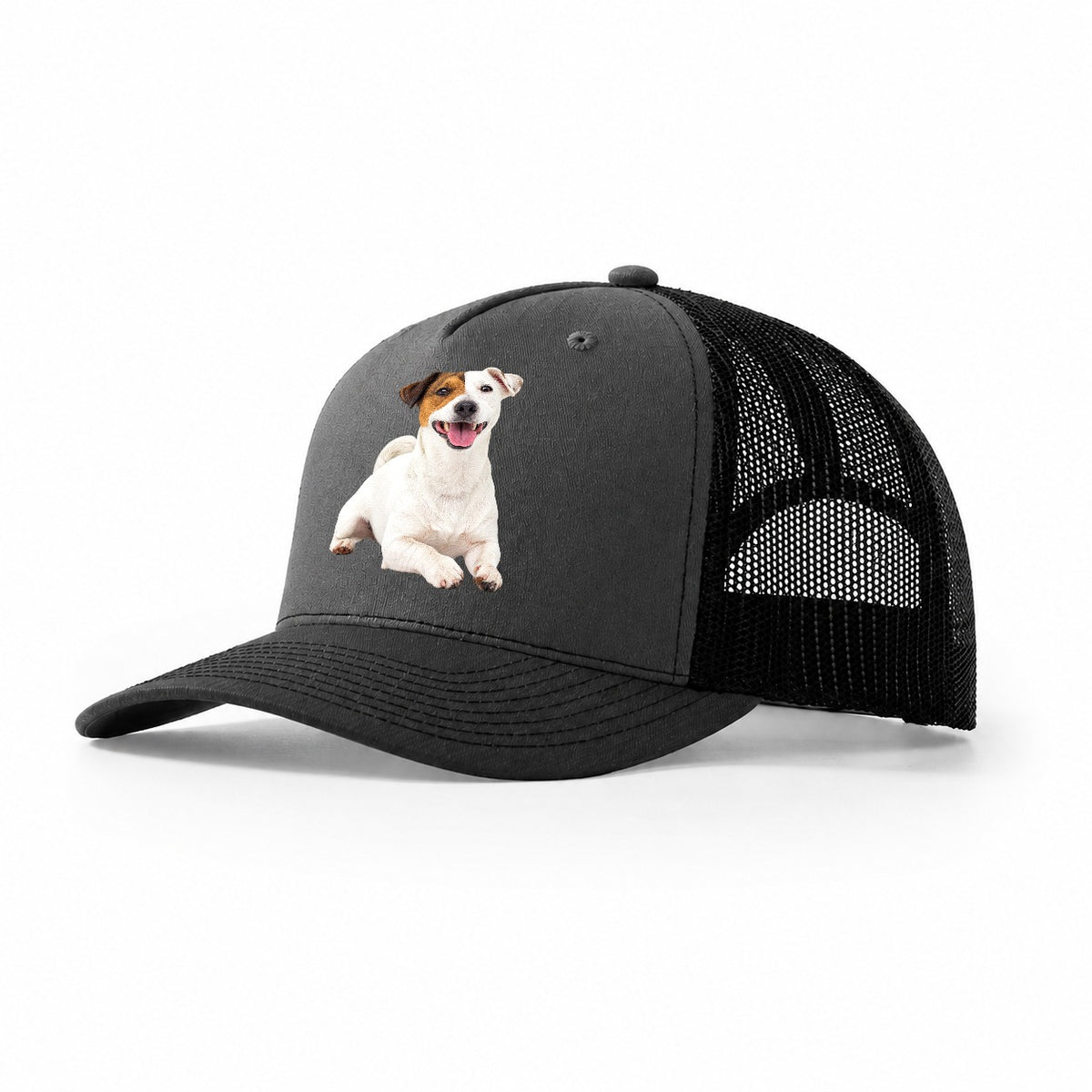 Jack Russell Terrier Dog Trucker Hat – Dark Grey-Black