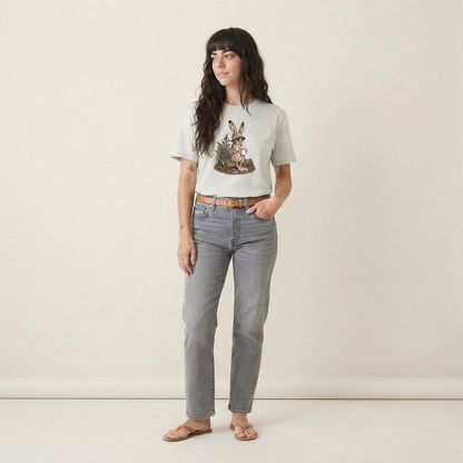 Jackrabbit Trail Rest Slow Camp Club Classic T-shirt – studio model photo