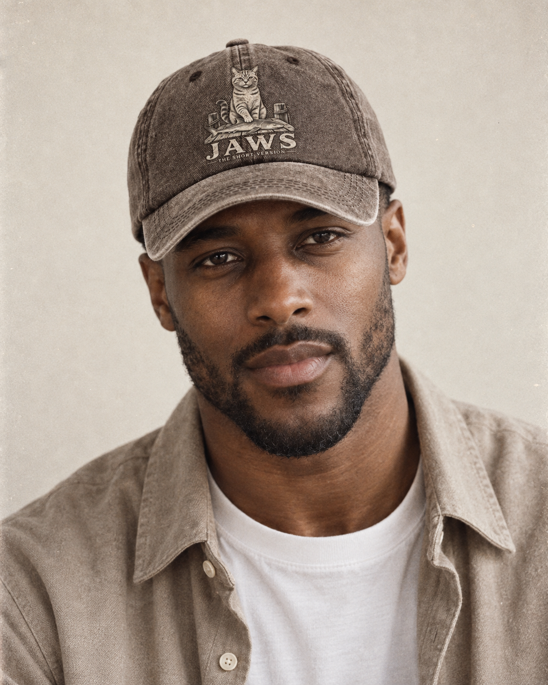 Model wearing the cap