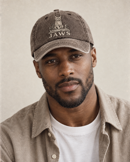 Model wearing the cap
