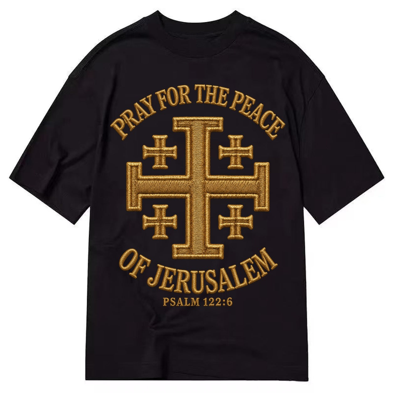 Jerusalem Cross  - Classic T-shirt – Black