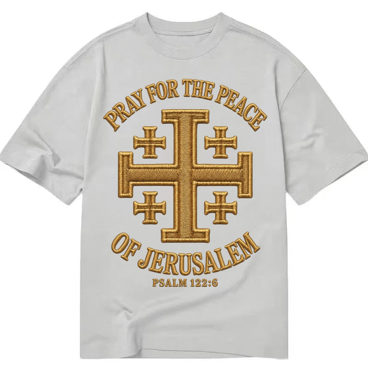 Jerusalem Cross  - Classic T-shirt – Grey
