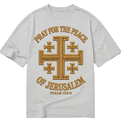 Jerusalem Cross  - Classic T-shirt – Grey