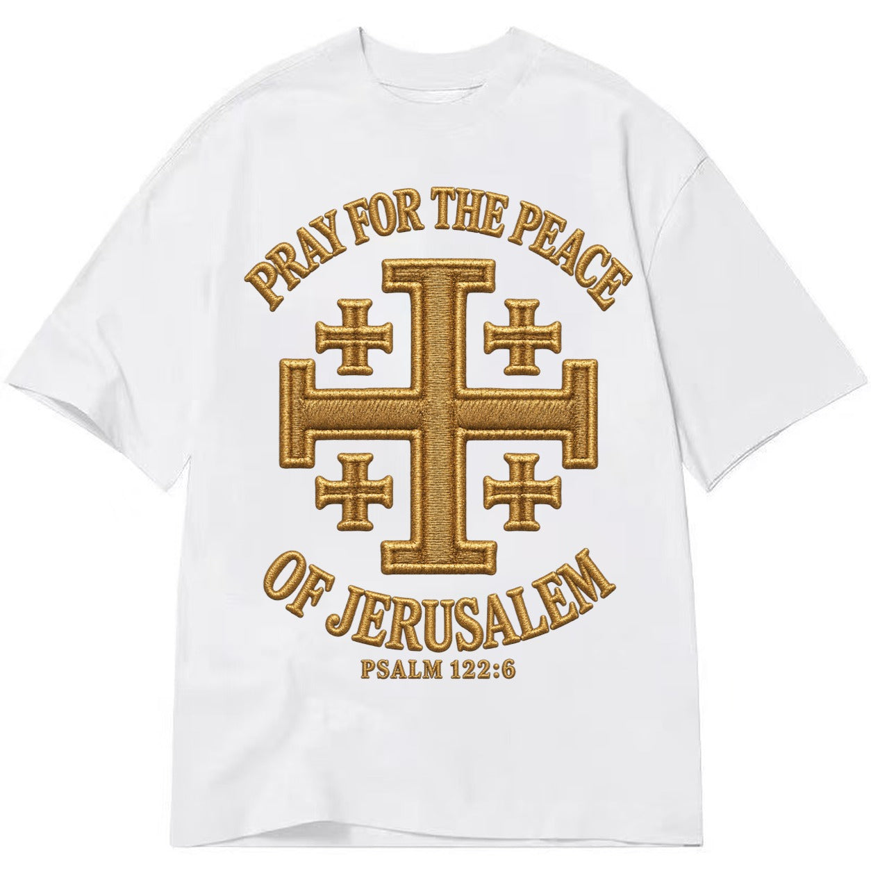 Jerusalem Cross  - Classic T-shirt – White
