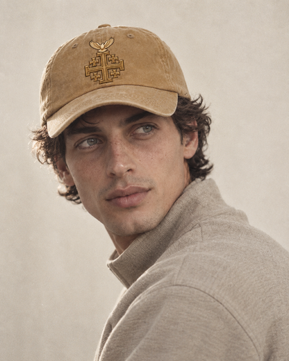 Model wearing the cap