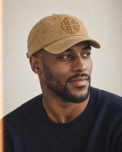 Model wearing the cap