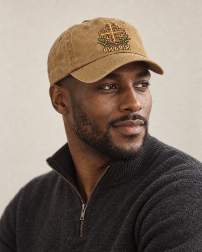 Model wearing the cap