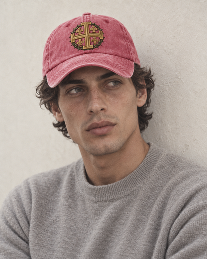 Model wearing the cap