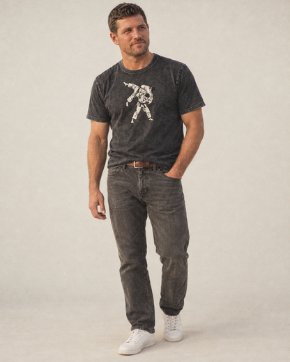 Judo Shoulder Throw Global Sports Ink Figures Vintage T Shirt 542E61F8 – studio model photo