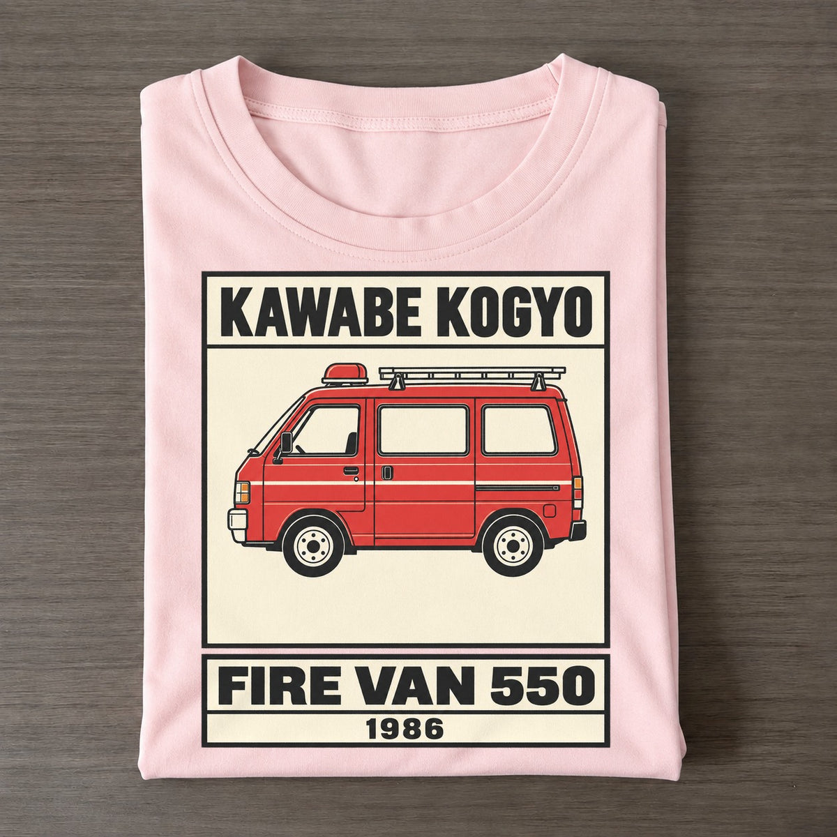 Kappa Fire Van Showa Speed Plates Classic T-shirt – Pink