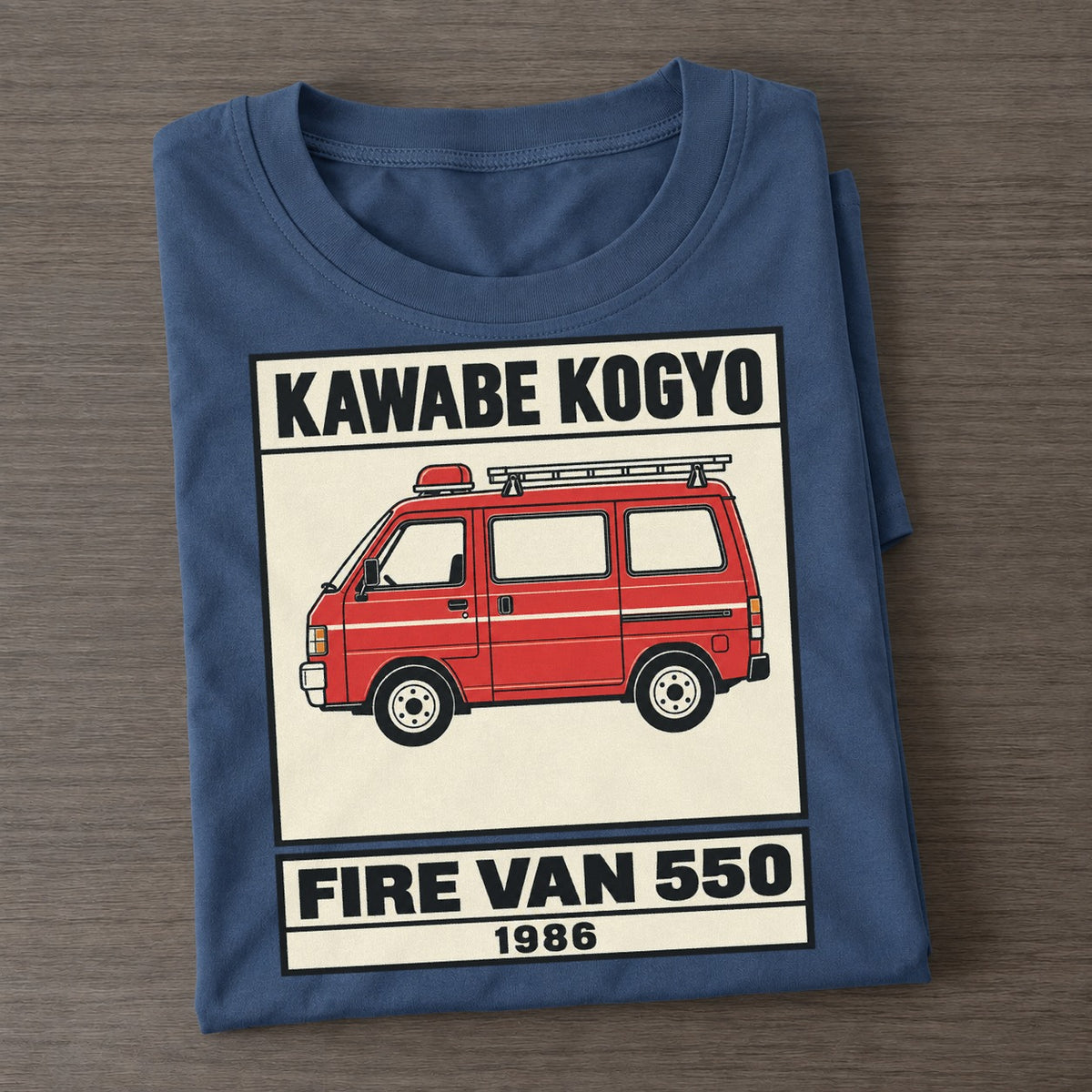 Kappa Fire Van Showa Speed Plates Classic T-shirt – Twilight Navy