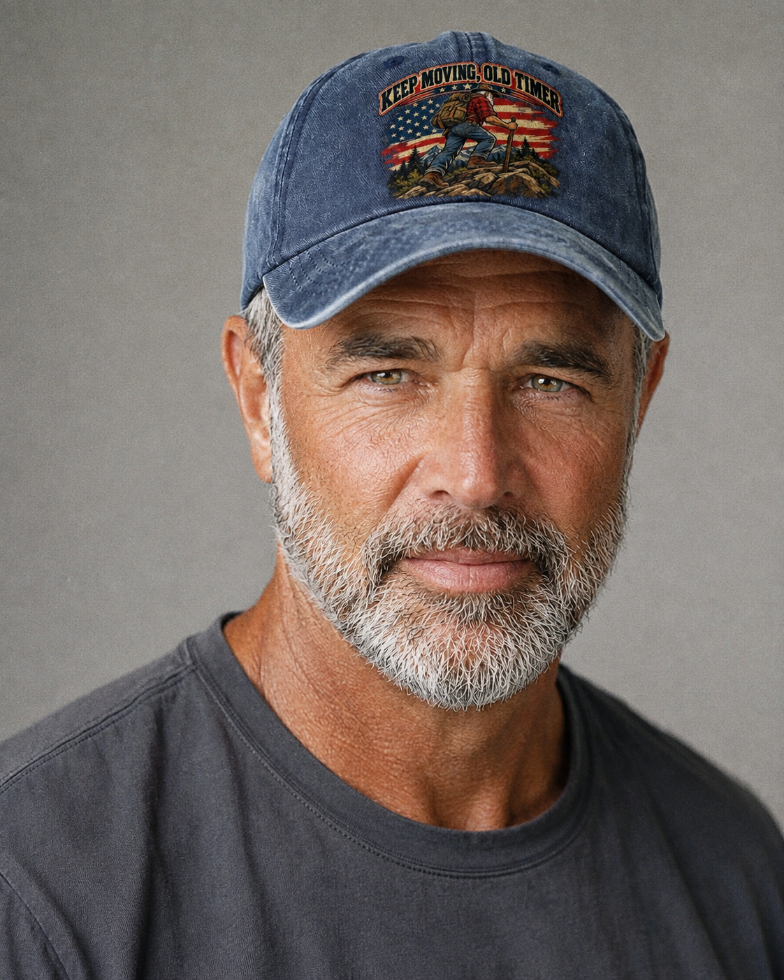 Studio model wearing the hat