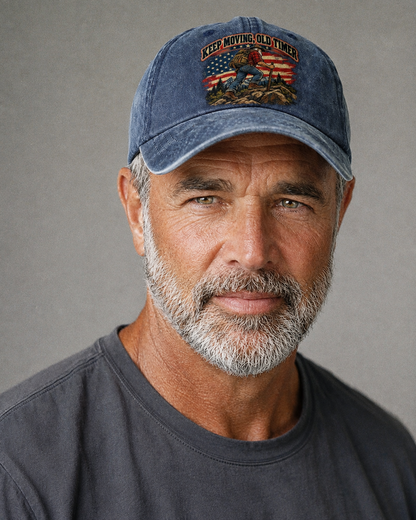 Studio model wearing the hat