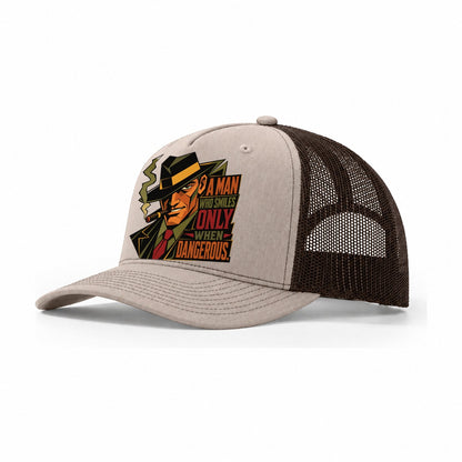 Gangster Portrait Trucker Hat – Khaki Brown