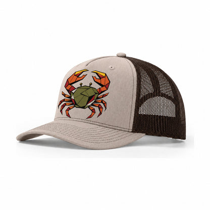 Crab Claws Wide Open Trucker Hat – Khaki Brown