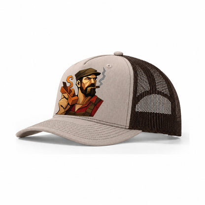 Carpenter Hand Trucker Hat – Khaki Brown