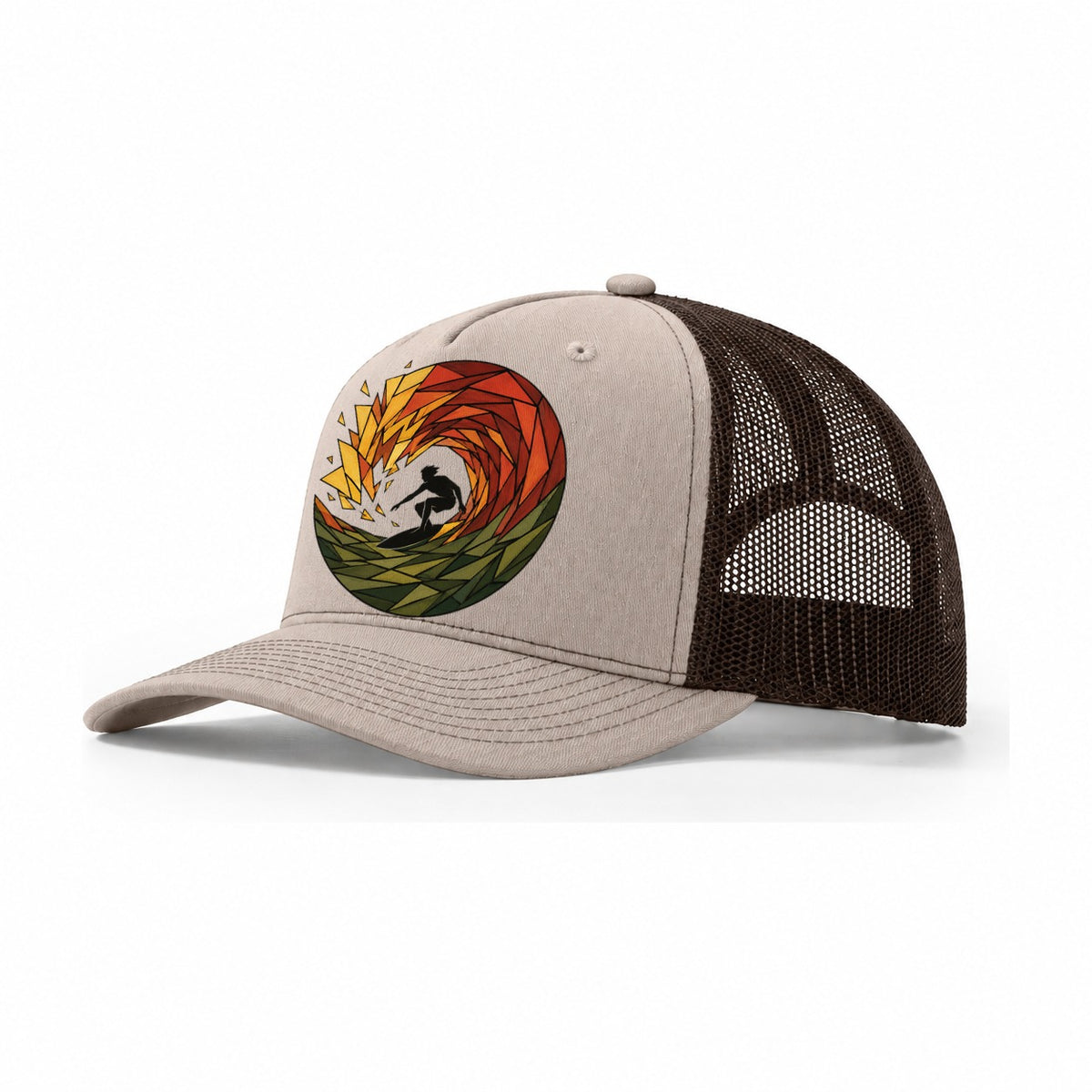Surfer Barrel Trucker Hat – Khaki Brown