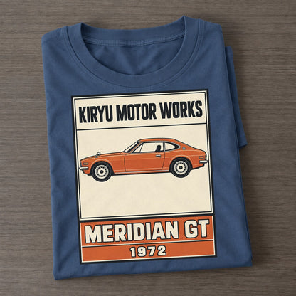 Kiryu Meridian Gt Showa Speed Plates Classic T-shirt – Twilight Navy