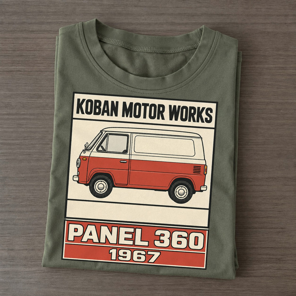 Koban Panel Showa Speed Plates Classic T-shirt – Army Green