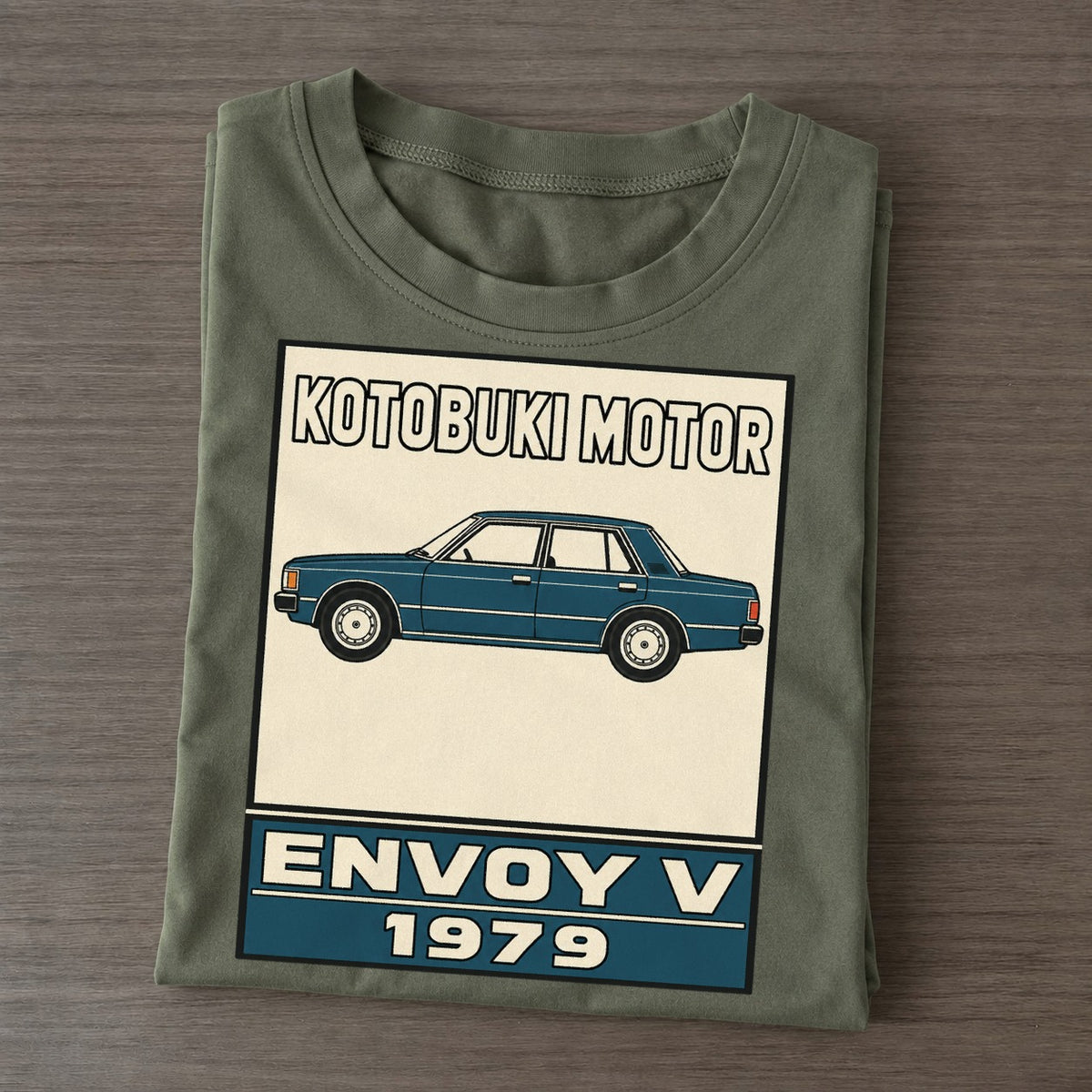 Kotobuki Envoy Showa Speed Plates Classic T-shirt – Army Green