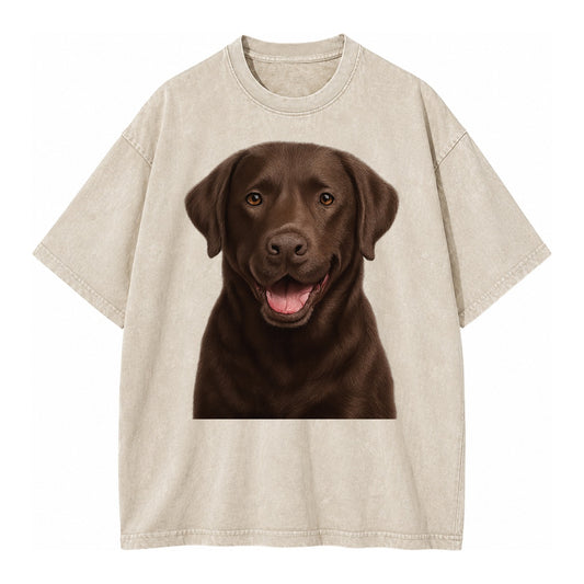 Labrador Friendly Family Vintage T-shirt – Off White